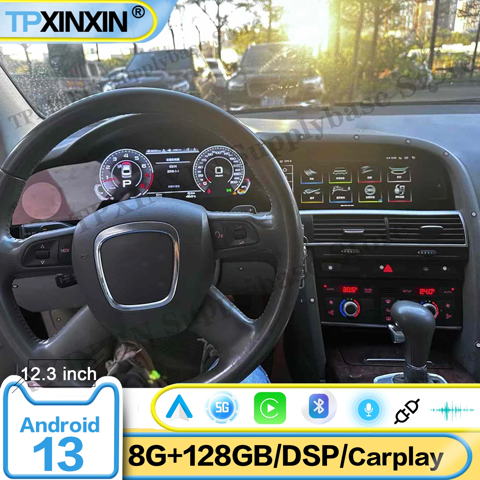 Curved Display Car Radio Stereo Receiver For Audi A6 2005~2012 Q7 2006~2015 Android Multimedia Screen GPS Navigation Head Unit