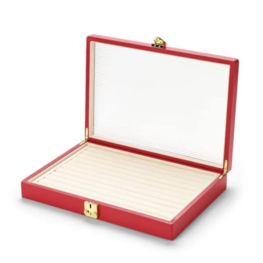 

Red Leather Jewelry Organizer Jewelry Tray with Lid Jewelry Organizers and Storage for Drawers Ring Organizer Ring Storage for