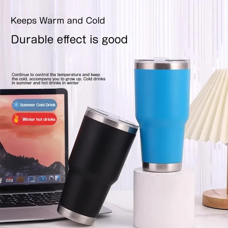 

30oz/880 Stainless Steel Vacuum Insulat Thermal Water Bottle Tumblers Travel Mugs Beer Cup With Lids Portable Gift Coffee Mug