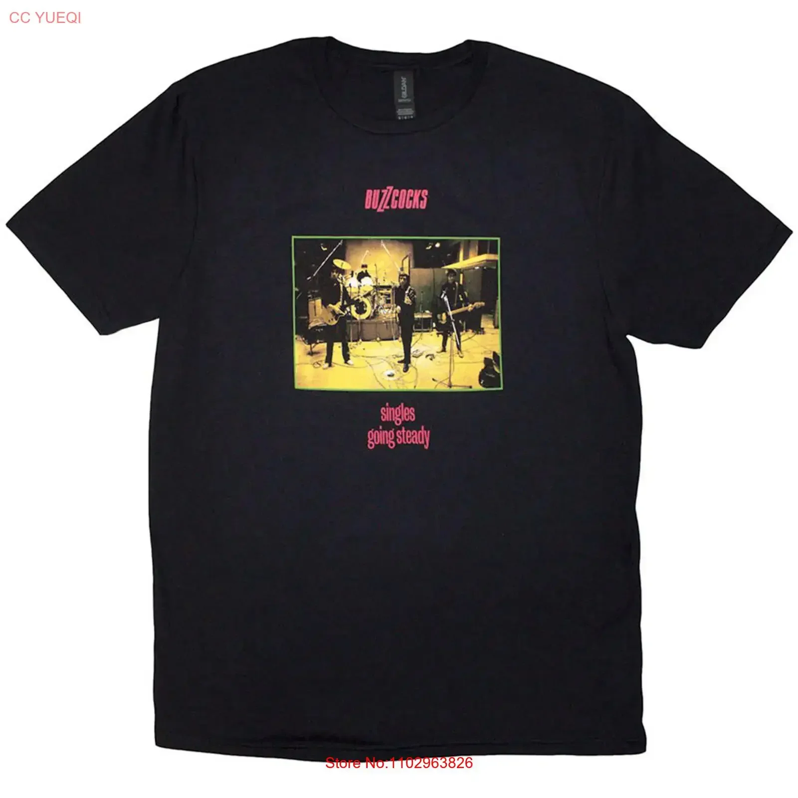 T-shirt noir vintage Buzzcocks Going Steady, vêtements graphiques stylés, confortables, polyvalents, extensibles pour homme