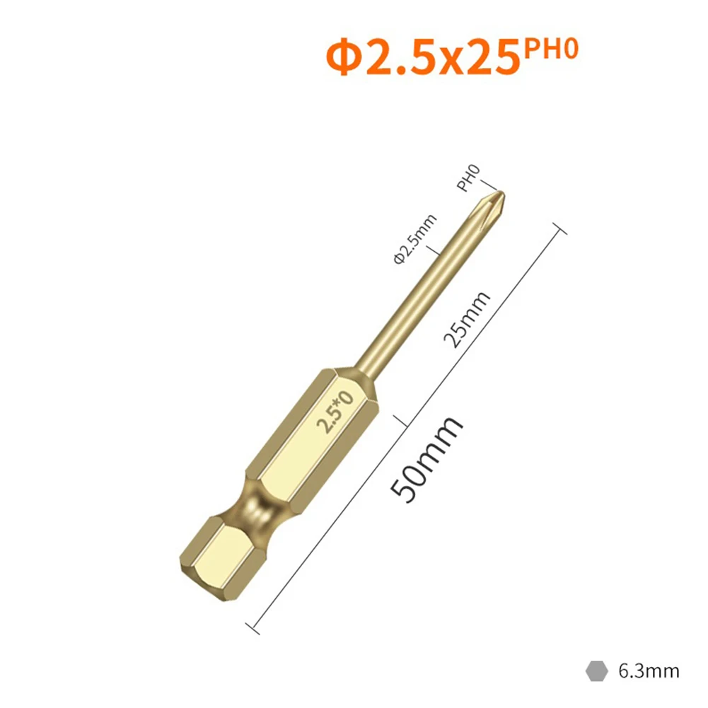 Wear Resistance High Quality Home Screwdriver Bit Hand Screwdriver Magnetic Alloy Steel Gold High Hardness High Snap