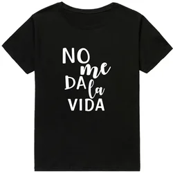 Lettera non mi dà vita stampa t-Shirt da donna Casual Basics O-collar camicia bianca manica corta t-Shirt da donna Drop Ship