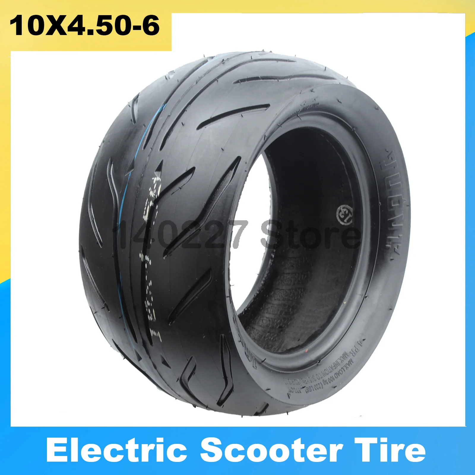 Neumáticos reales TUOVT 10x4,50-6 para patinete eléctrico de 10 pulgadas, adecuados para reemplazo de neumáticos para patinete eléctrico Yume Hawk Pro