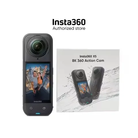 Insta360 X5 360-Grad-Actionkamera 2025 Neu 8K 30fps Austauschbare Objektive Dreifacher KI-Chip Überlegene Leistung bei Schwachlicht 185 Min. Laufzeit Insta 360