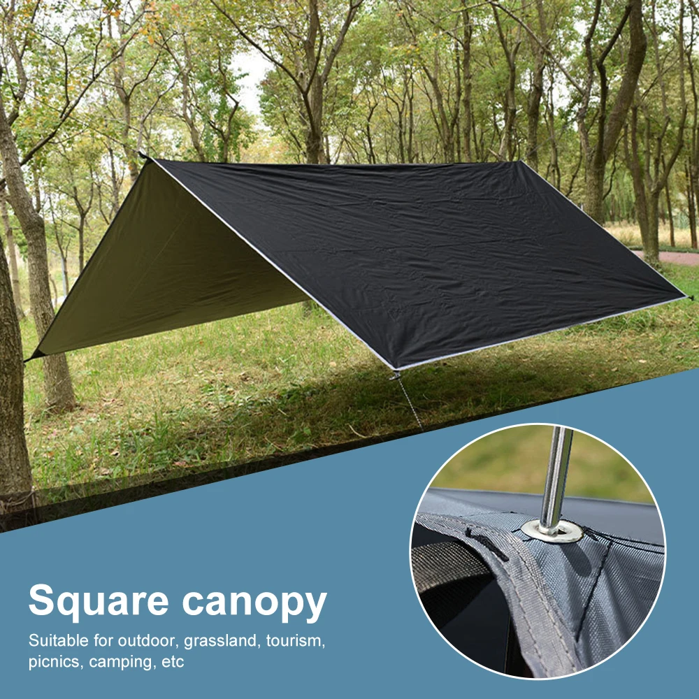 Outdoor Camping Tarp, Camping Tarpaulin Awning, Lightweight UV Resistant and PU 3000mm Waterproof Rainproof Tarpaulin Shelter