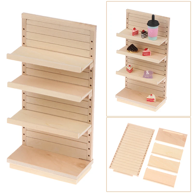 Support de rangement pour maison de poupée 1:12, présentoir Miniature, étagère de rangement, accessoires de meubles pour maison de poupée, jouets de jeu pour enfants