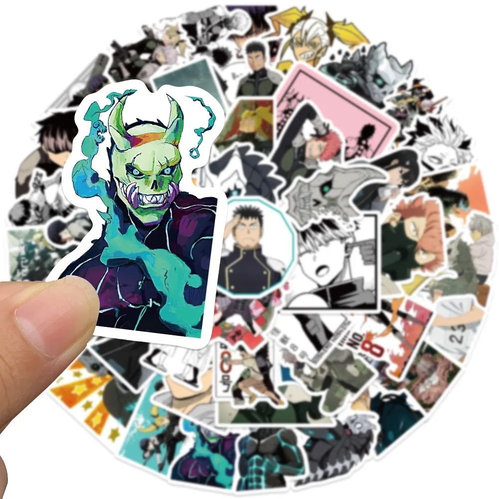 10/50Pcs New Kaiju NO.8 Jpanese Anime Sickers For Laptop Moto Skateboard Luggage Refrigerator Notebook Kids Toy Decal Sticker