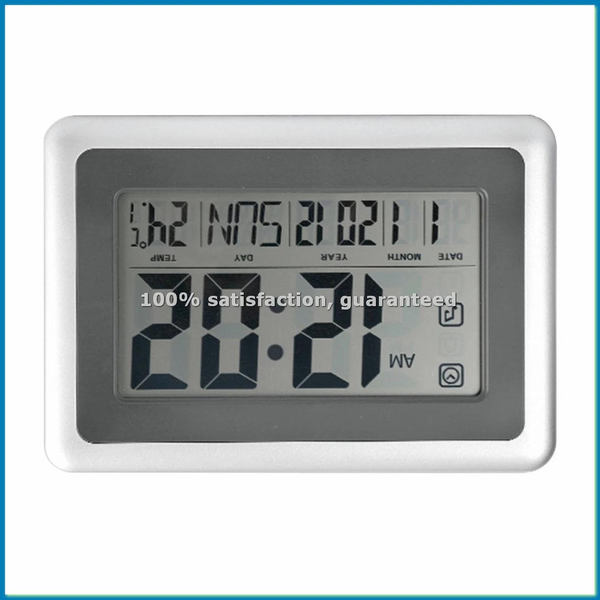 Digital Clock with Calendar & Temperature,Large LCD Screen Alarm Clock with Extra Large Digits, Easy to Read and Set-AT35