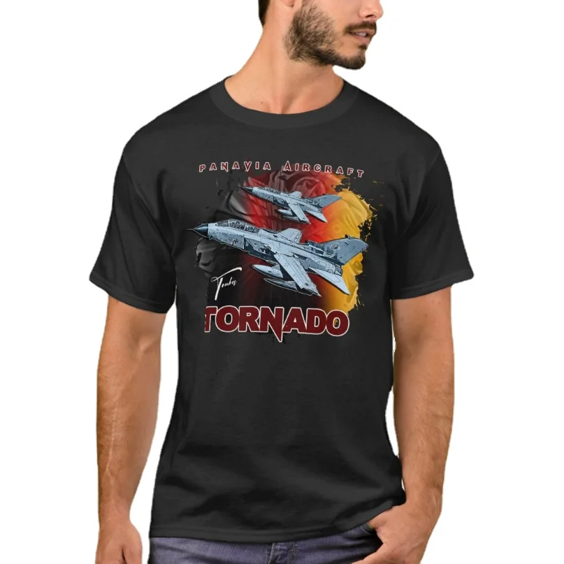 European Fighterjet German Panavia Tornado Fighter T-Shirt 100% Cotton O-Neck Summer Short Sleeve Casual Mens T-shirt Size S-3XL