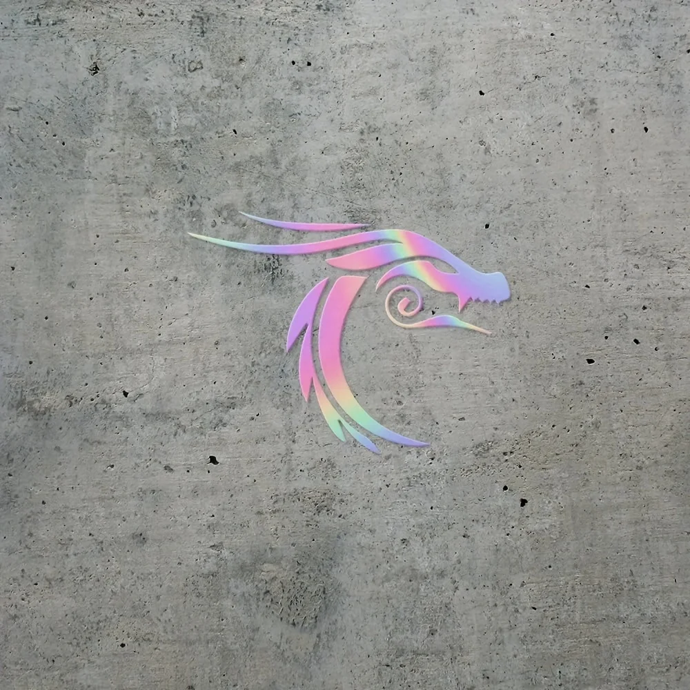 

Виниловая наклейка с радужным градиентом в виде дракона, водонепроницаемая прозрачная наклейка для автомобиля, мотоцикла, шлема, ноутбука, телефона