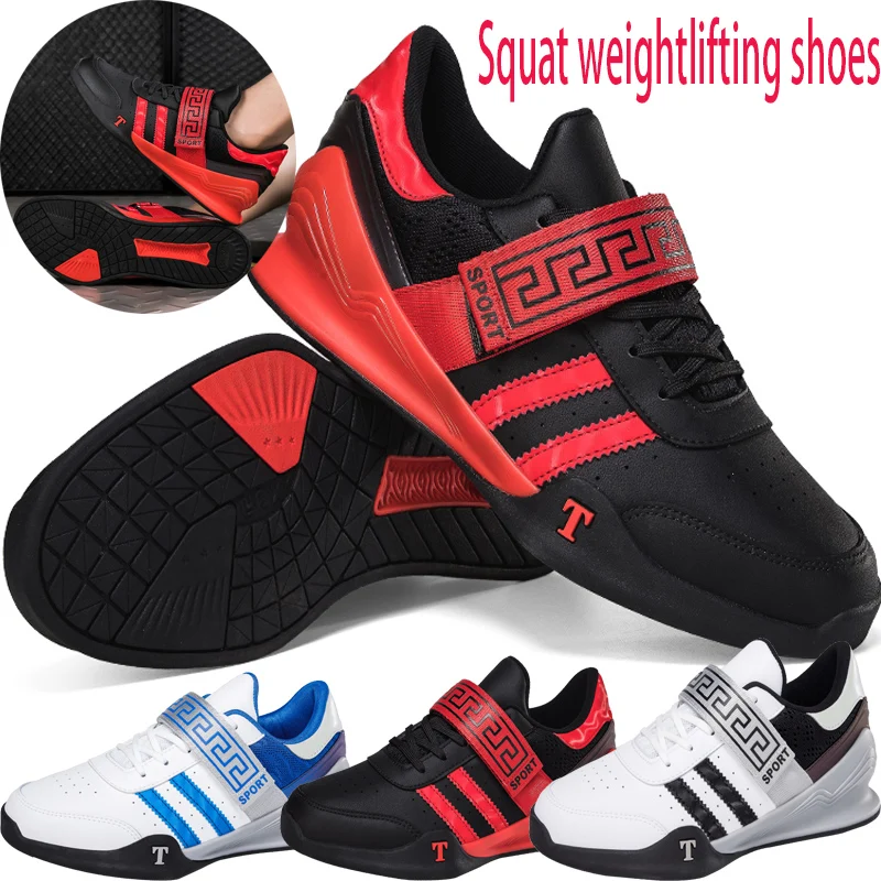 New men's and women's weightlifting shoes, high-quality microfiber TPU sole breathable hard drawn squat weightlifting shoes, com