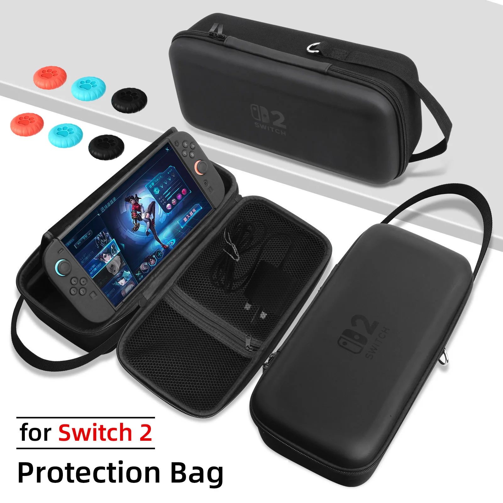 

for Nintendo Switch 2 Storage Bag Large Capacity Portable Hard Shell Bracket Bag Switch2 Protective Cover Case Game Accessories