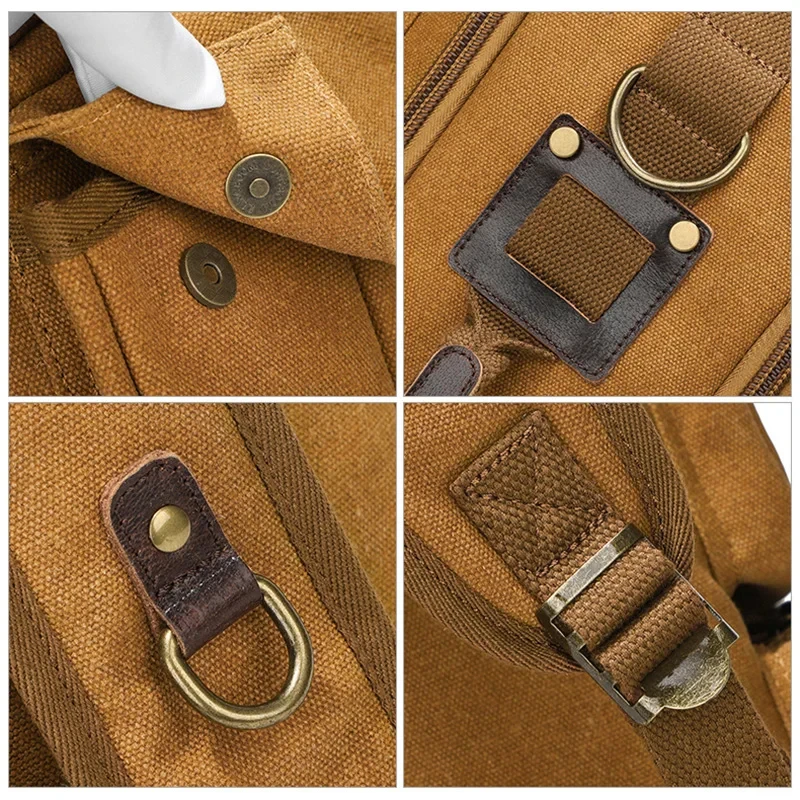 Mochila de negocios al aire libre, mochila Retro impermeable de gran capacidad, bolsa de almacenamiento portátil multifuncional para senderismo, deporte y viaje