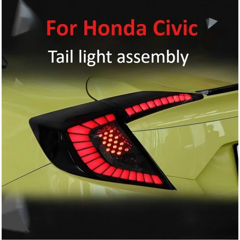 

Для Honda 10-го поколения Civic Dragon Scale Автомобильный светодиодный задний фонарь в сборе DRL Динамический указатель поворота Стоп-сигнал Реверсивные фары