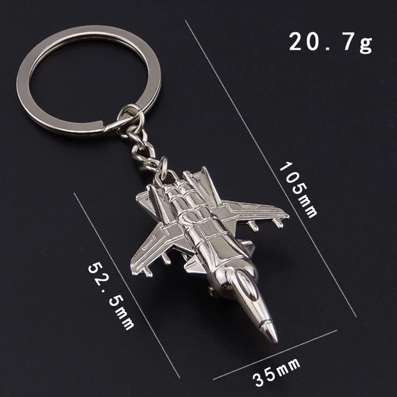 Keychains For Men Car Bag KeyRing Air Plane Model Fighter Toy Air Plane Model Fighter Aircrafe Travel Fashion Gift