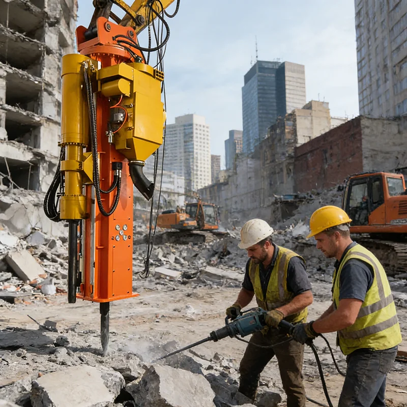 Customized Attachment Hydraulic Integrated Drilling Splitting Machine Rock Drill Splitter for Construction Quarry Work