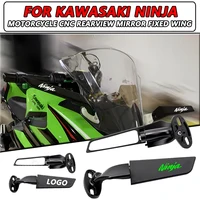 Para Kawasaki NINJA 125 250 300 NINJA400 NINJA500 NINJA650 motocicleta CNC espejo retrovisor de ala fija, espejo retrovisor de motocicleta