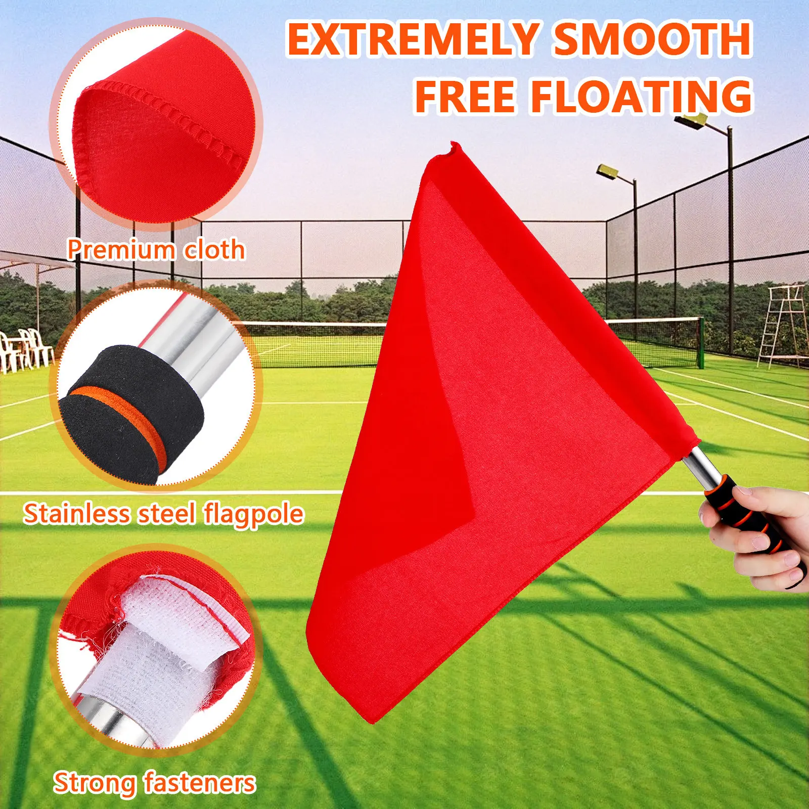 4 Pack Signal Flags with Stainless Steel Handles Heavy Duty Waving Flags for Stadium Racing Parties and Fans