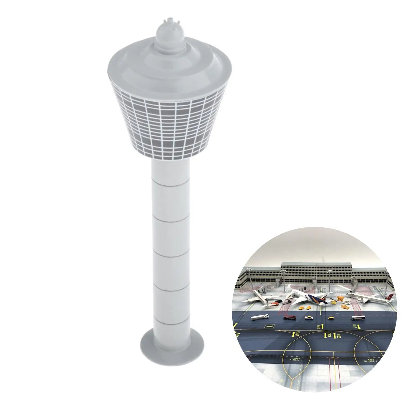 Realistic Airport Terminal Tower Model 1 400 DIY Plastic Kit Collectible White Tower for Plane Model Collector