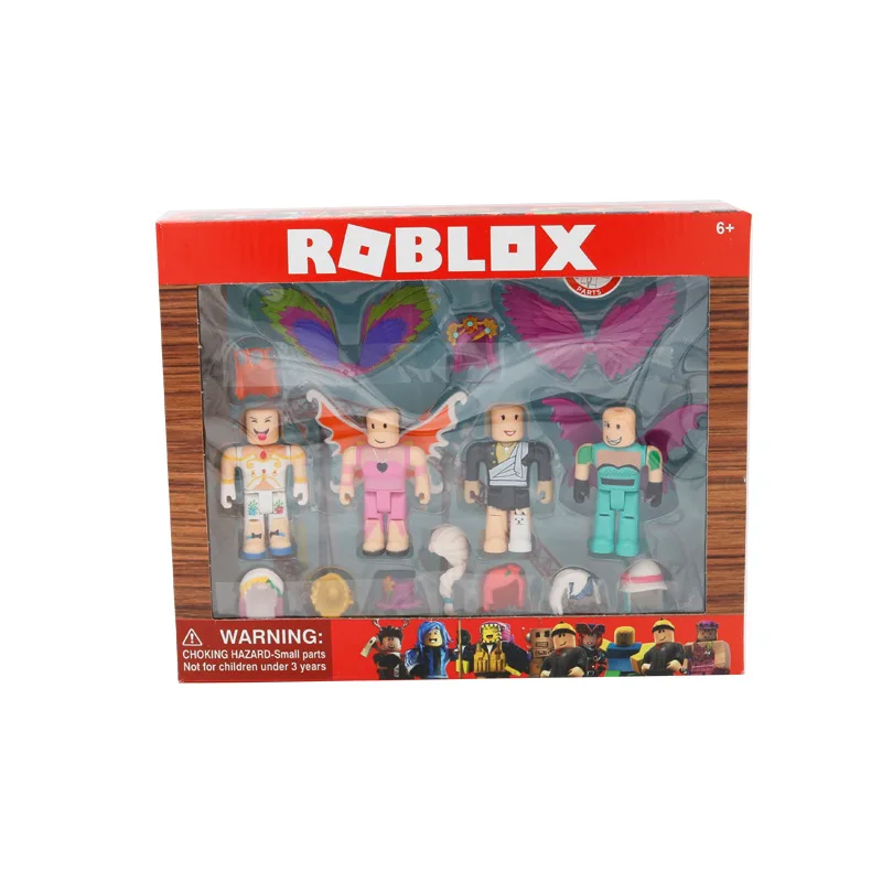 ฟิกเกอร์ตัวต่อโรบ็อกซ์พร้อมอุปกรณ์เสริม มีกล่องสองสี บรรจุในถุง