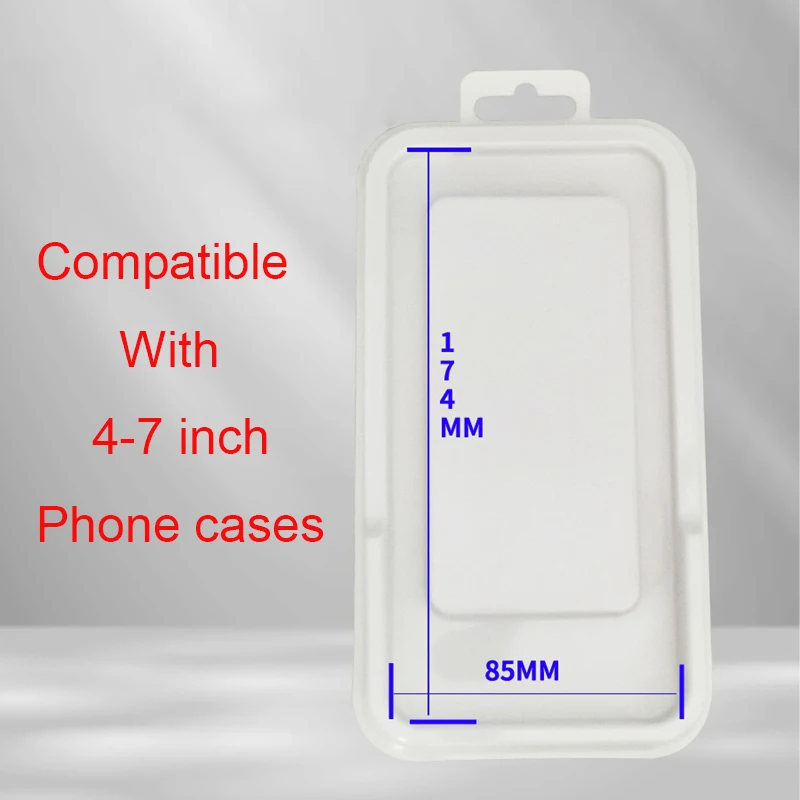 

100Pcs/lot Phone Packaging Box, 4-7 Inch Phone Cover Box With Tray Universal Blister Retail Box, Clear PVC Box