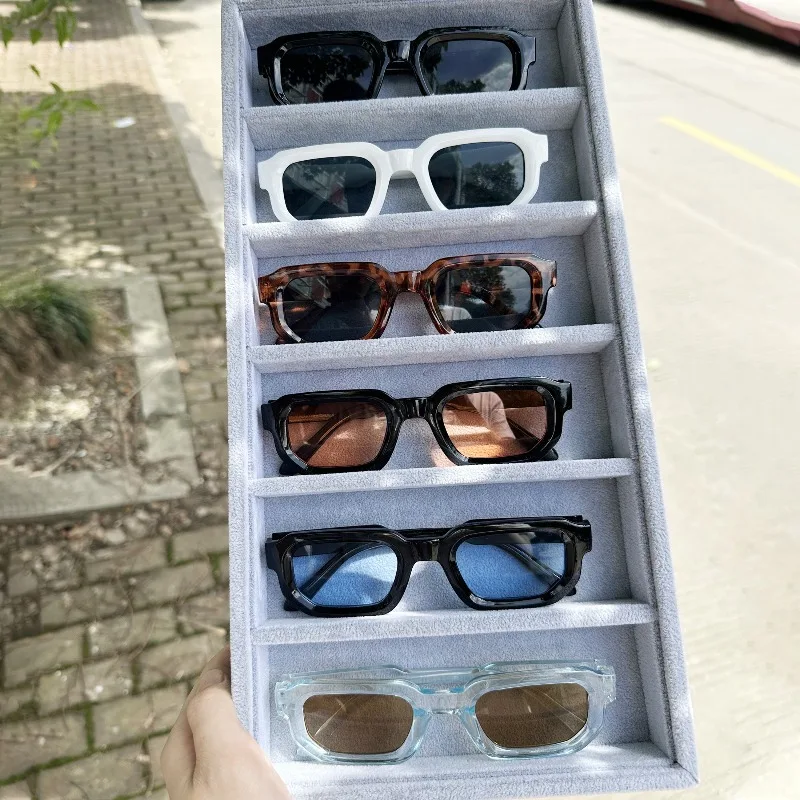 

6PCS Retro Men Square Sunglasses For Women Vintage Sun Glasses Fashion Shades UV400 Eyeglasses