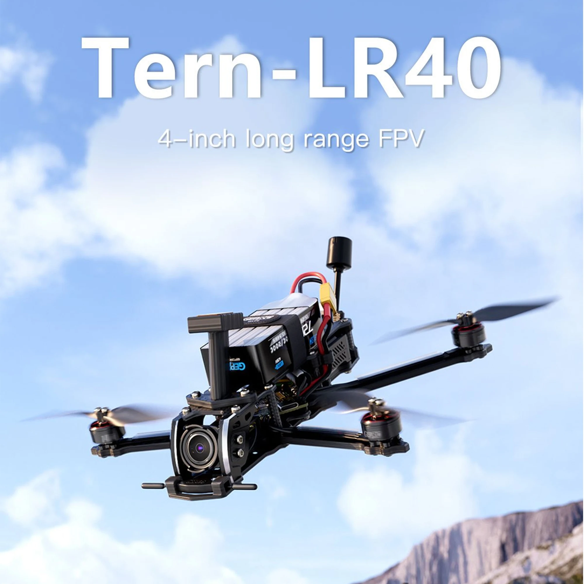 

GEPRC Tern-LR40 HD O3 HD Wasp Link Широкий диапазон FPV 4-дюймовый Дрон с GPS-приемником G4 45 а 8 бит AIO вес до 249 г для записи