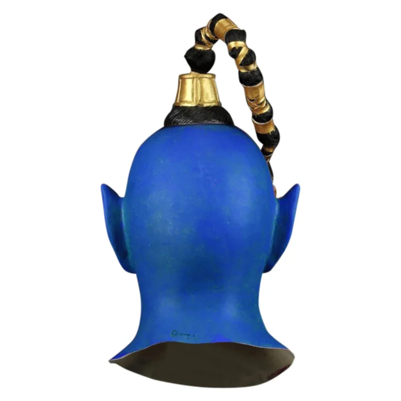 Magic Lamp Genie Headwear Mask Cartoon Male Cosplay Costume Accessories Men Adult Helmet For Halloween Party Role Play Prop Gift