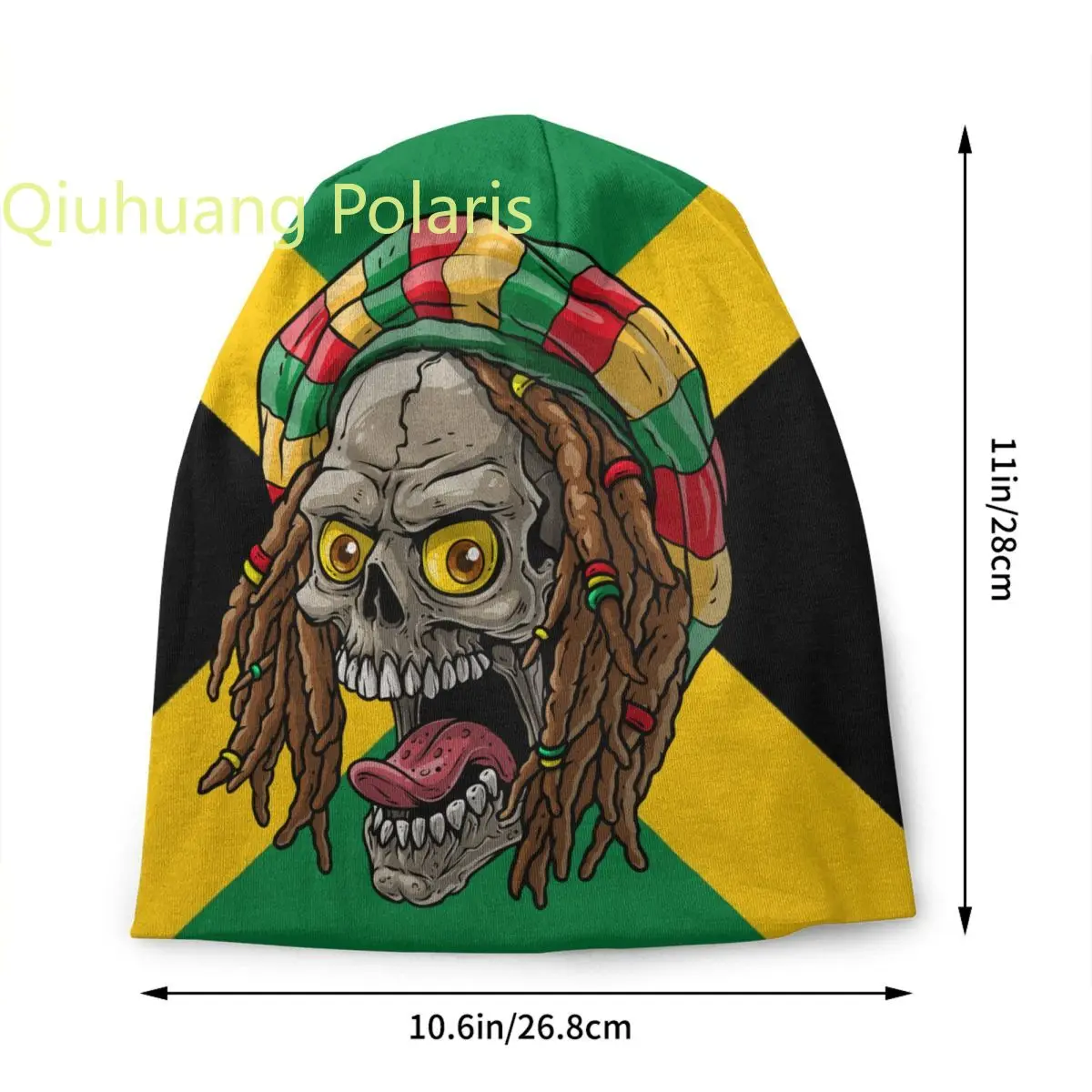 Fashion Jamaica Rasta Skull Skullies Beanies Caps For Men Women Unisex Trend Winter Warm Knit Hat Adult Jamaican Bonnet Hats