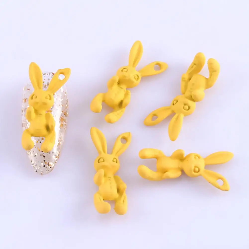 Delicate Fade-Resistant Rust-proof 3D Rabbit Manicure Decoration Nail Art Designs Cartoon Nail Charms for Nail Salon