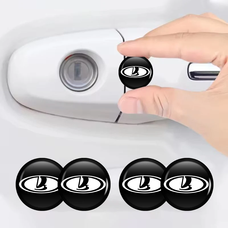Car Door Lock Keyhole Protective Cover Stickers Key Hole Decals Car Accessories For Lada Vesta Niva Samara Kalina Largus Priora
