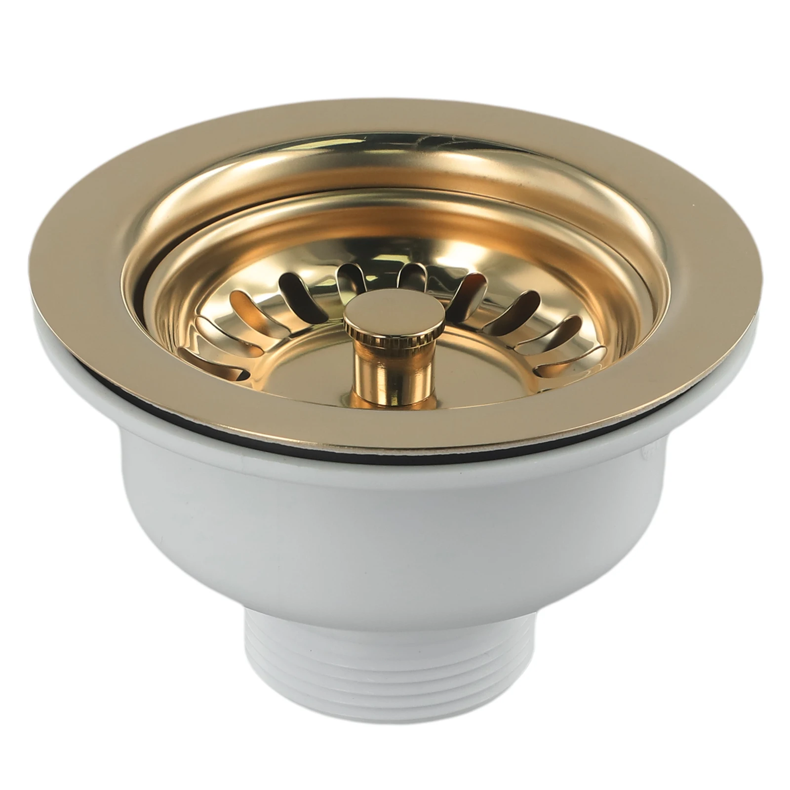 Gleaming Gold Plated Stainless Steel Drainage Solution for Sinks Designed to Fit Standard 83 90MM Openings in Your Kitchen Setup