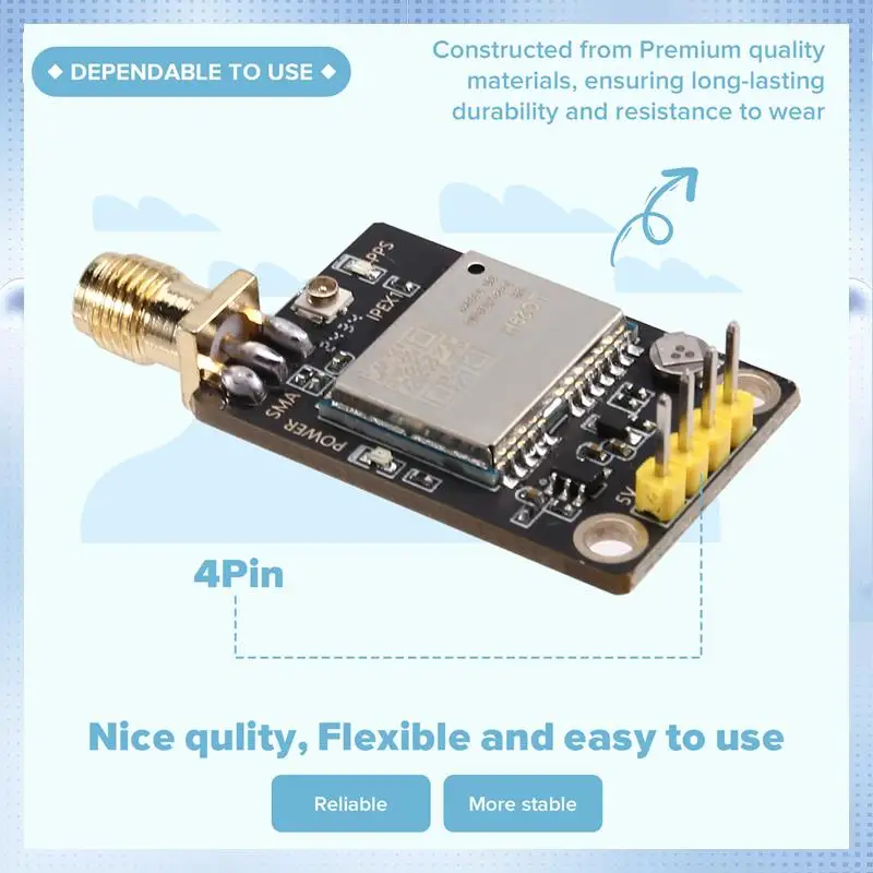 Placa de estación Base A82Q-banda Dual L1 L5 RTK con módulo Quectel LC29H de alta precisión, salidas de datos RTCM LC29HDA