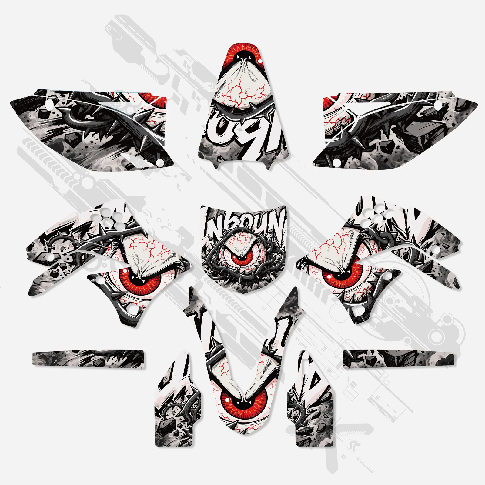 NICECNC For Kawasaki KX450F KXF 450 KX 450F 2009 2010 2011 Motorcycle Graphics Background Decals Sticker Kit Customize
