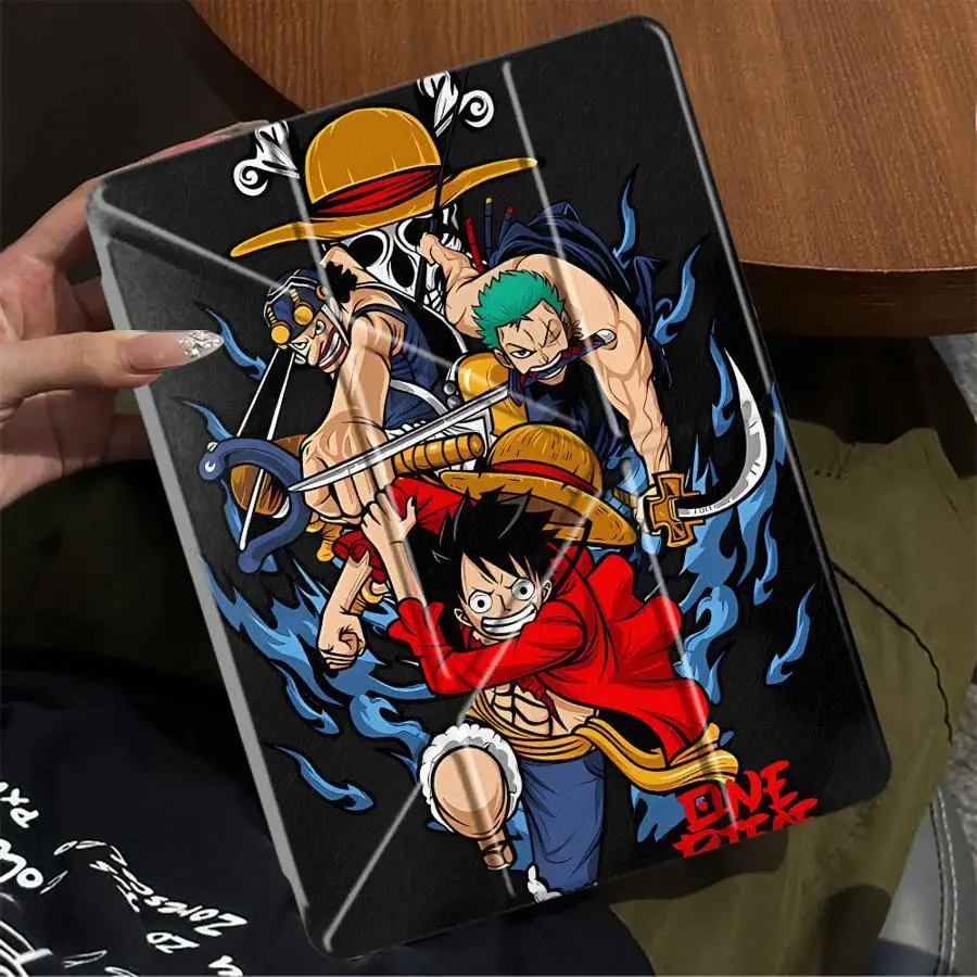 

Чехол-подставка для планшетов в стиле аниме One Piece для iPad Mini 6 7 Pro 2025 Air 4 5 M3 M2 1 2 M4 11 дюймов Pro 11th 10th 9th 8th 7th