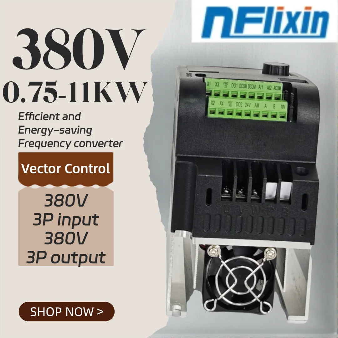 

380V 3 Phase RS485 VFD Output Frequency Inverter 0.75-7.5KW Converter Variator Drive for Motor Pump Speed Control