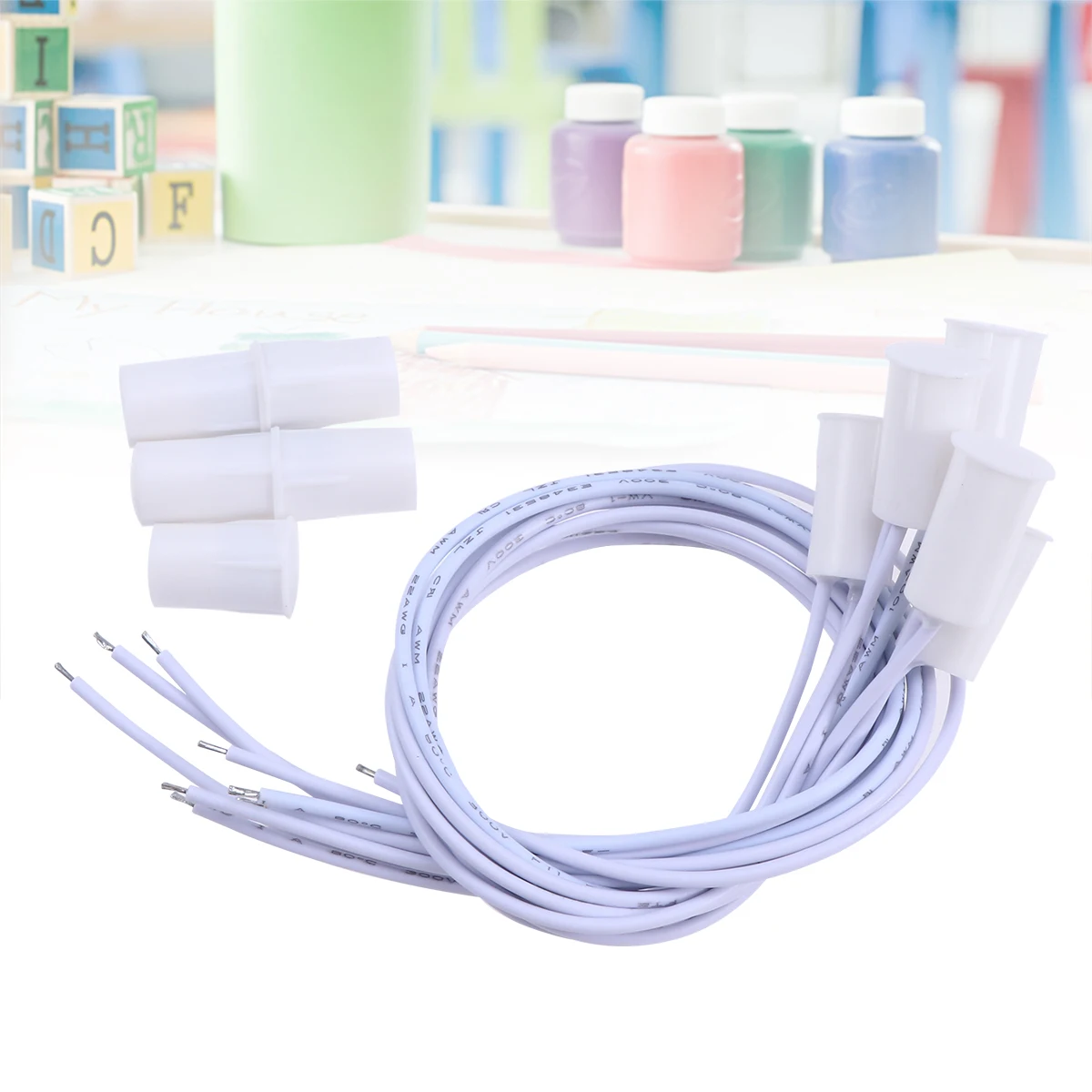 

5pcs Door 10W 100V Normally Closed Window Safety Alarm 9 Inch Cable Plastic Security Alert