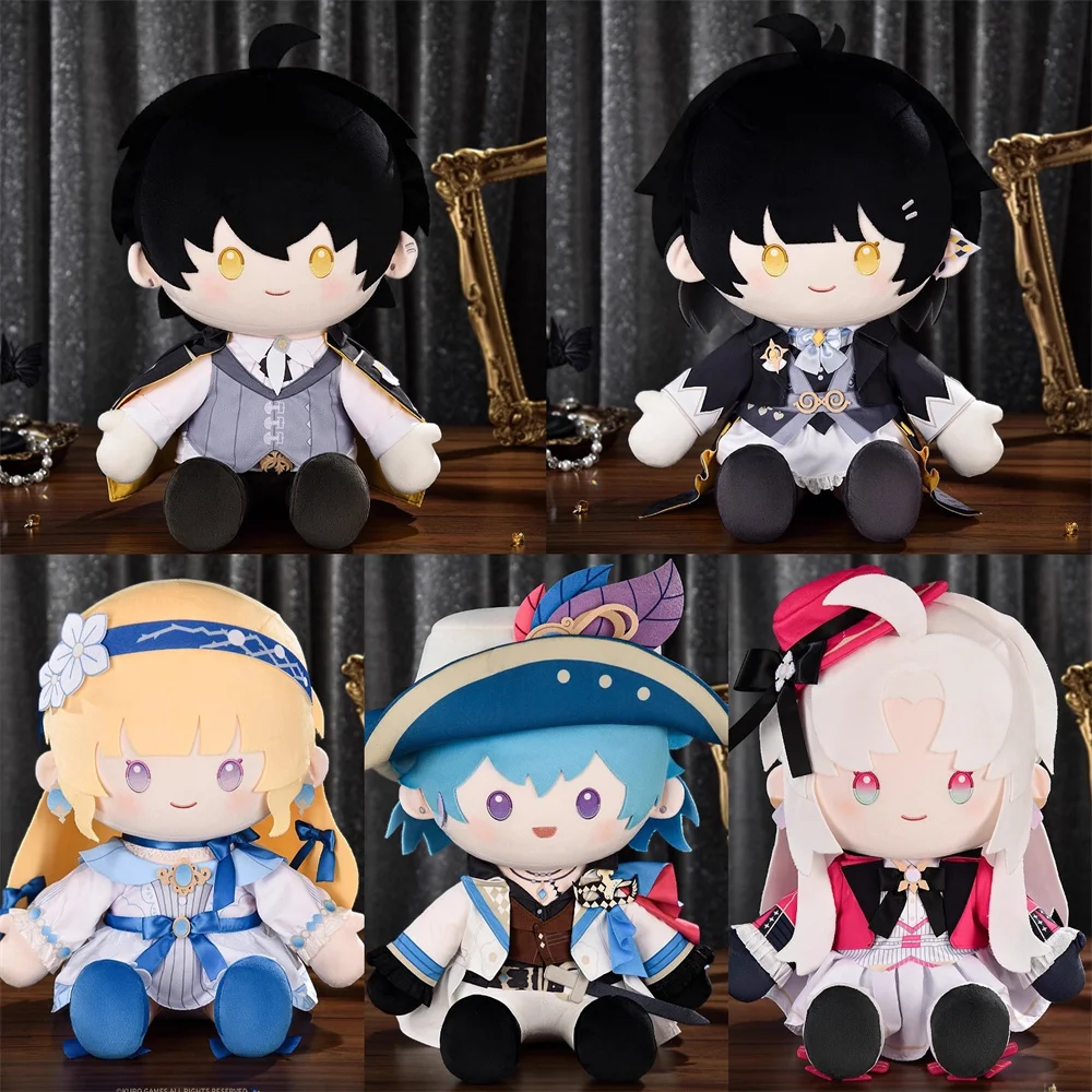 공식 게임 Wuthering Waves Carlotta Phoebe Brant Rover 플러시 40cm 인형 인형 장난감 플러시 앉아 바디 코스프레 오리지널