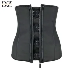 Womens Latex Rubber Waist Trainer Body Shaper Hook Zipper Bustiers Waist Cincher Tops Slim Shapewear Girdle Slimming Belt