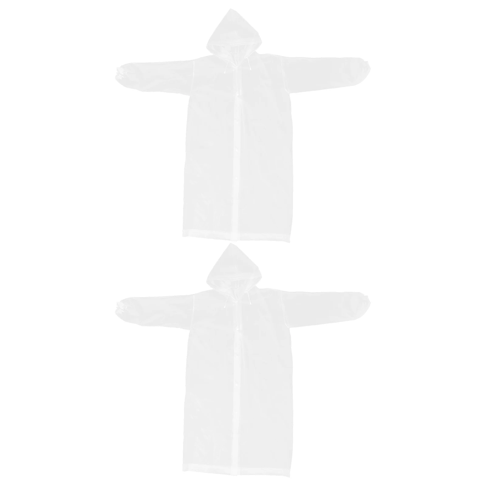 

2 Pcs Adult Transparent Raincoat Poncho Heavy Hiking Jacket Men and Women