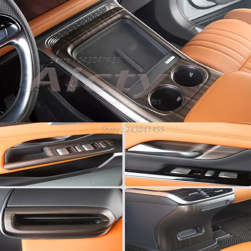 For X Peng xpeng G9 2022 2023 ABS Peach Wood Window Glass Lift Switch Panel Door Bowl Cover trim Interior car accessories