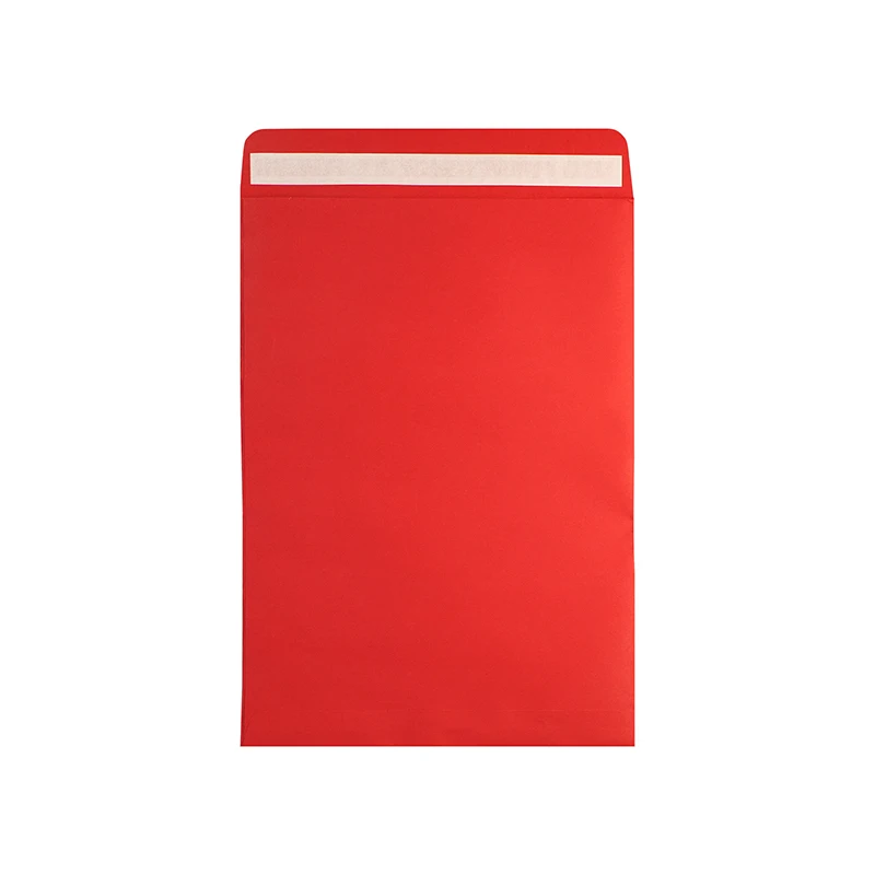 50 قطعة/الوحدة الأحمر فارغة دعوة الزفاف A4 سميكة فاتورة المغلف في كرافت ورقة وثيقة النقدية حقيبة الأعمال اللوازم المكتبية