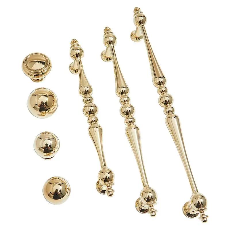 

Luxury 10PCS Solid Brass Furniture Pulls Handles Gold Drawer Knobs Cupboard Wardrobe Closet Dresser Wine Cabinet Pulls Knobs