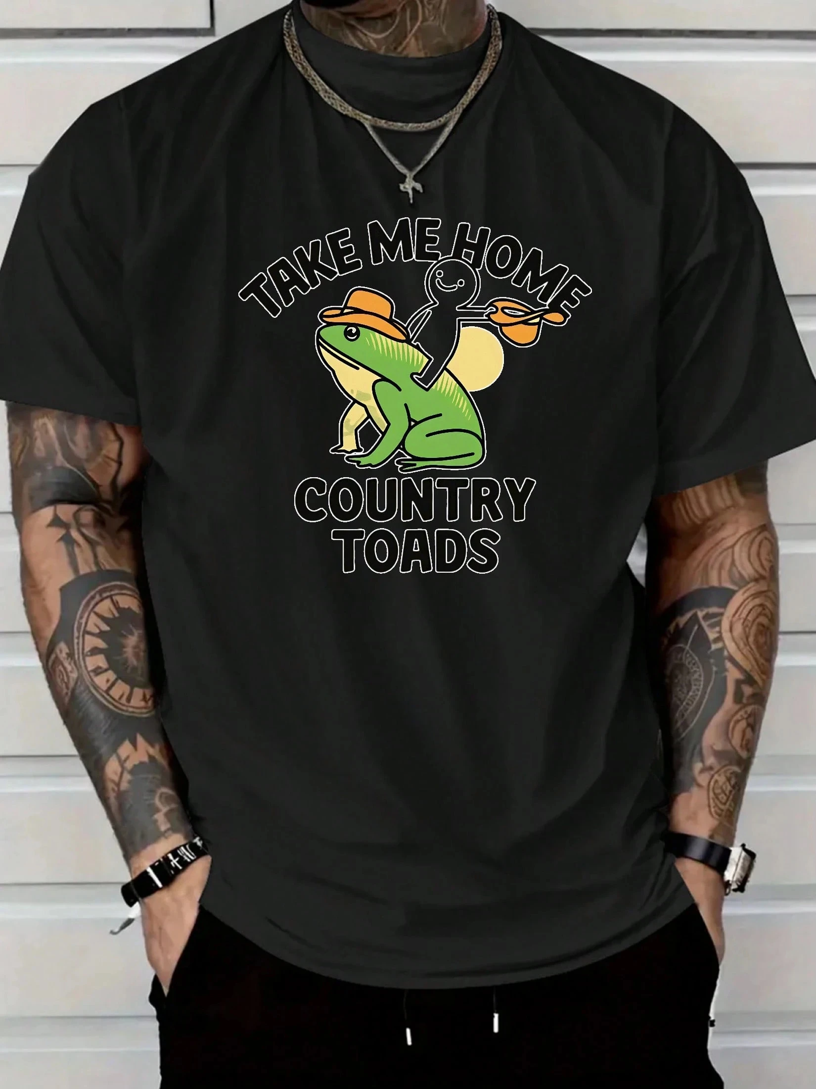 

Take Me Home Country Toads Printed Men's T-shirts Summer Casual Cotton Short Sleeve Tees Oversized Shirt Men's Clothing Tees Top