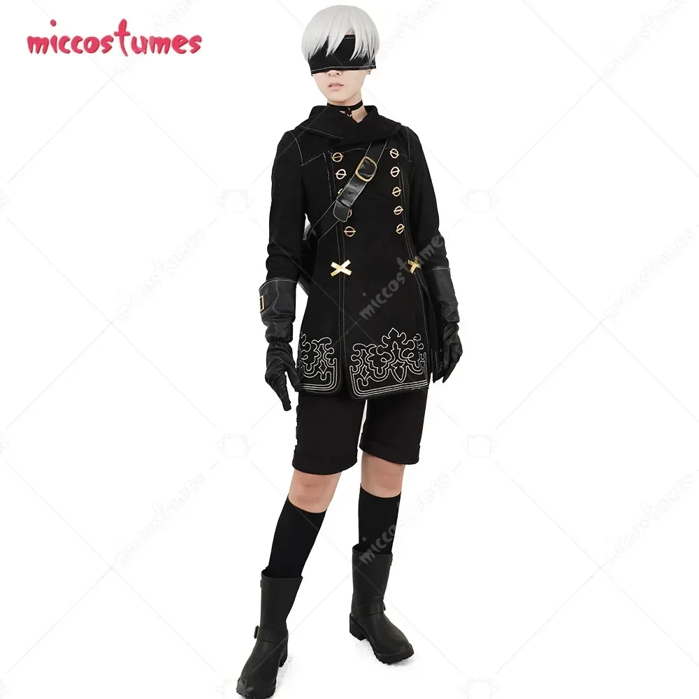 Miccostumes-男性用バッグと眼帯付きコスプレコスチューム、ユニセックスハロウィンコスチューム、no.9、タイプs9s、眼帯