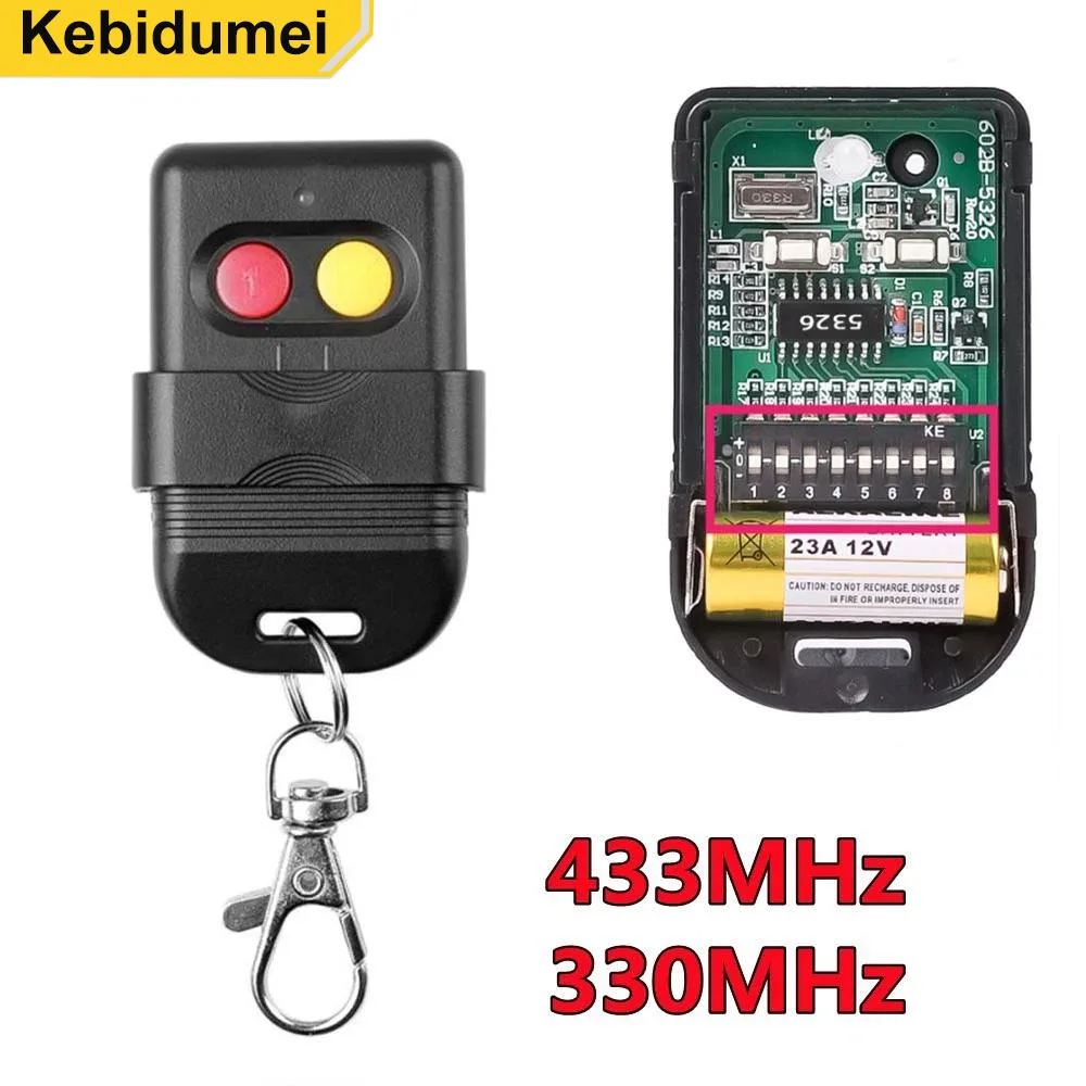 

Универсальный пульт дистанционного управления 433 МГц 330 МГц 2 клавиши RF беспроводной пульт дистанционного управления 8 DIP-переключатель автоматические ворота для открывания ворот гаража
