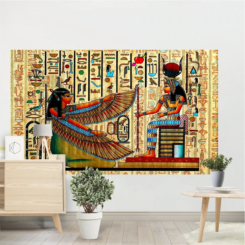 Ancient Egyptian pyramid mural home decoration tapestry psychedelic scene Bohemian  bed sheet wall hanging