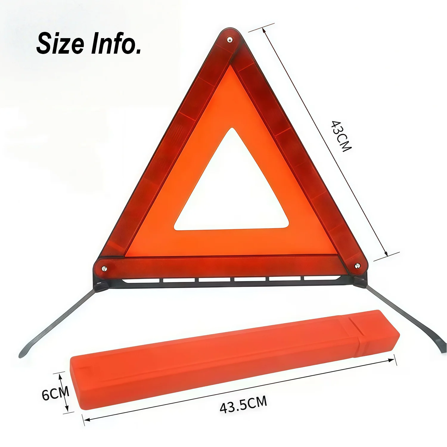 Reflective Triple Triangle Emergency Warning Sign Foldable Car Safety Hazard Breakdown Board Roadside Signal Sticker Stop Sign
