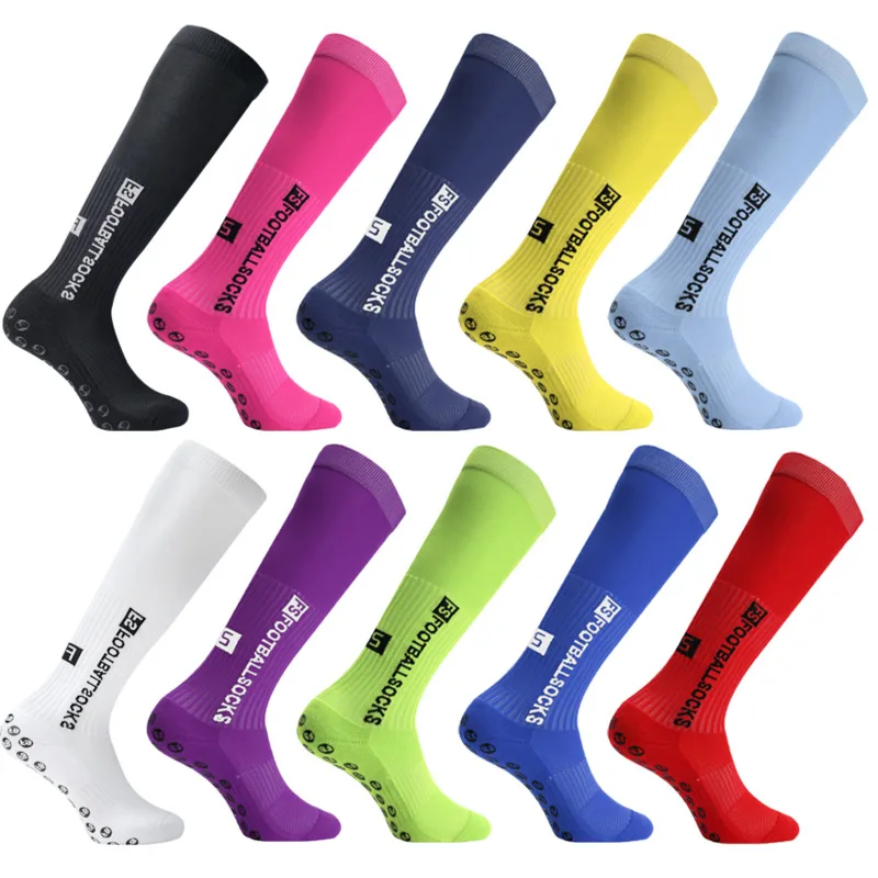 

FS Long Football Socks and knee Sports Round Silicone Anti Slip Grip Soccer Socks Calcetas Antideslizantes De Futbol