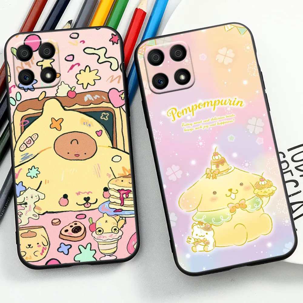 Cartoon PomPom Purin Cute Phone Case For Huawei P20 P30 Y6P Y7 Y9 NOVA 2I 3I 7I 8I 9SE Honor 90 20 9X 8X X9A X8 X7 X7A Case Capa